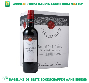 Carlomagno Nero d'Avola doos aanbieding