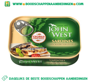 John West Gegrilde sardines aanbieding