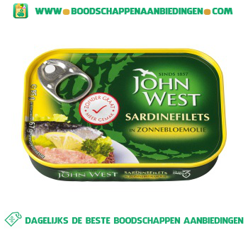 John West Sardinefilets zonder graat aanbieding