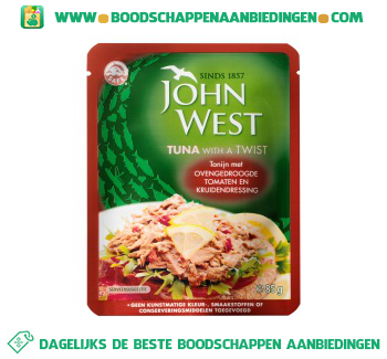 John West Tonijn met ovengedroogde tomaten en kruidendressing aanbieding