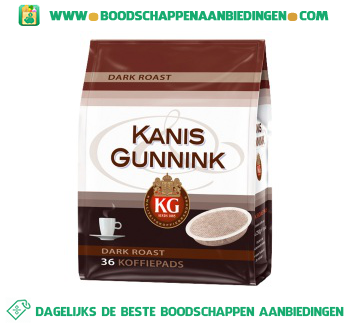 Kanis & Gunnink Dark roast koffiepads aanbieding