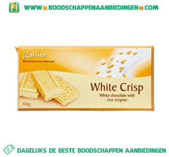 Karina Chocoladereep witte crisp aanbieding