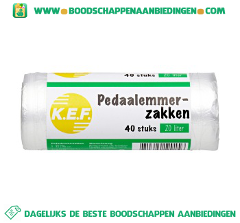 K.e.f. Pedaalemmerzakkenb à 20 liter aanbieding