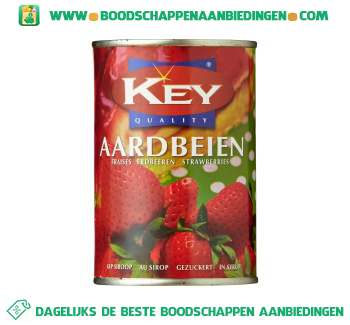 Key Aardbeien op siroop aanbieding