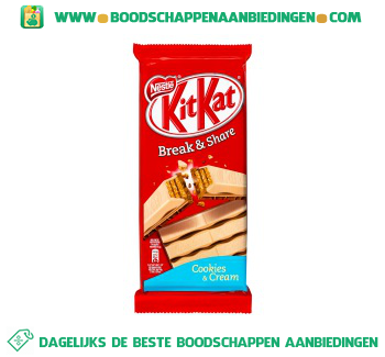 KitKat Cookies & cream aanbieding