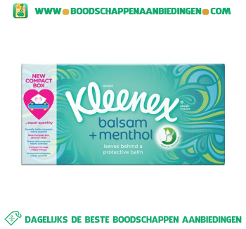 Kleenex Tissues balsam menthol aanbieding