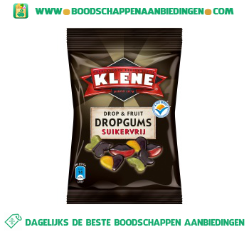 Klene Drop & fruit dropgums suikervrij aanbieding