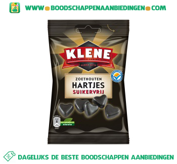 Klene Zoethouten hartjes suikervrij aanbieding