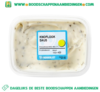 Knoflooksaus aanbieding