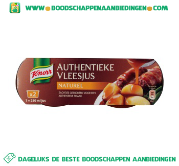 Authentieke vleesjus naturel aanbieding