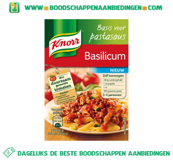 Basis voor pastasaus basilicum aanbieding