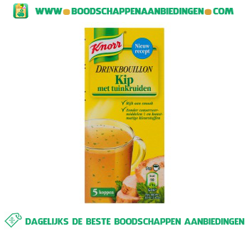 Knorr Drinkboullion kip & tuinkruiden aanbieding