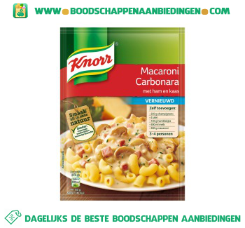 Mix macaroni carbonara aanbieding