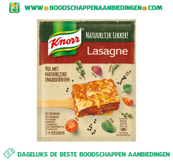 Knorr Mix voor lasagne aanbieding