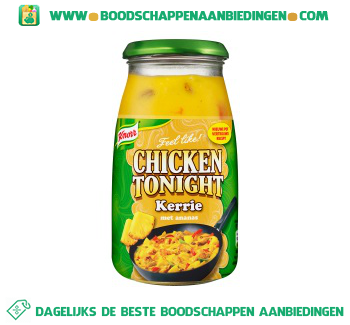 Knorr Roerbaksaus chicken tonight kerrie aanbieding