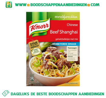 Wereldgerechten Chinese beef shanghai aanbieding