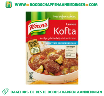 Knorr Wereldgerechten Griekse kofta aanbieding