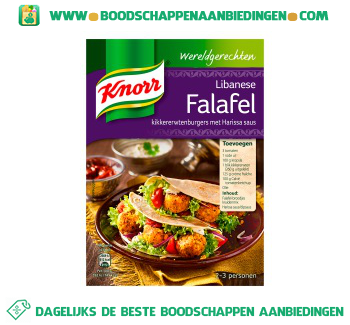 Knorr Wereldgerechten Libanese falafel aanbieding