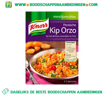 Knorr Wereldgerechten Perzische kip orzo aanbieding