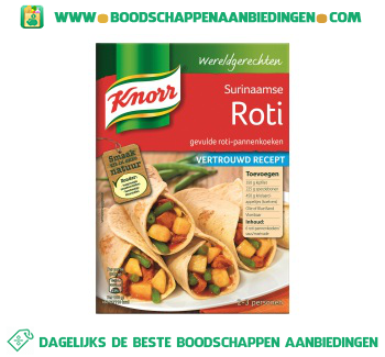 Knorr Wereldgerechten Surinaamse roti aanbieding