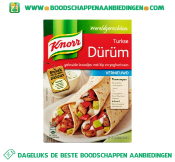 Knorr Wereldgerechten Turkse durum aanbieding