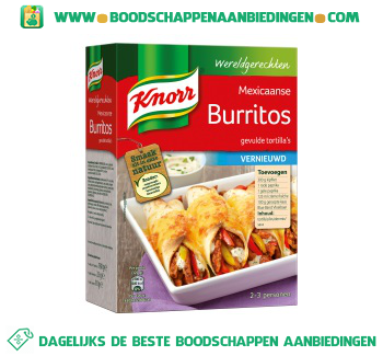 Knorr Wereldgerechten burritos aanbieding