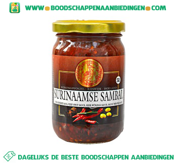 Surinaamse sambal aanbieding