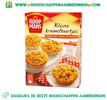 Kleine kruimeltaartjes mix aanbieding