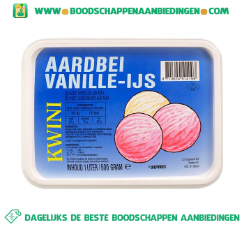 Aardbei vanille-ijs aanbieding