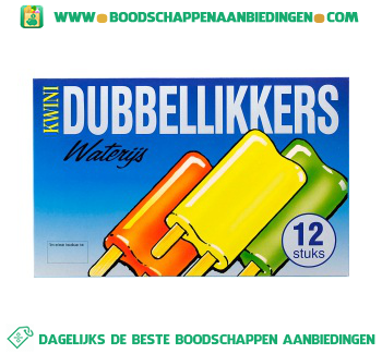 Kwini Dubbellikkers waterijs aanbieding