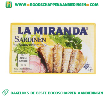 Sardines in zonnebloemolie aanbieding