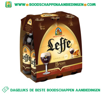 Leffe Bruin pak 6 flesjes aanbieding