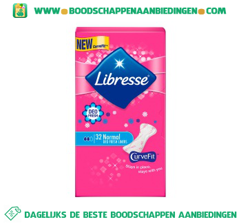 Libresse Inlegkruisjes normal deo fresh aanbieding