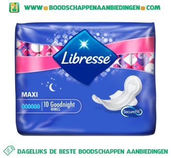 Libresse Maxi goodnight wings aanbieding