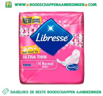 Libresse Ultra thin normaal wings aanbieding