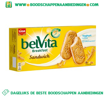 Belvita sandwich yoghurt aanbieding