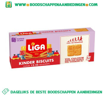 Liga Kinderbiscuits 12-36 maanden aanbieding