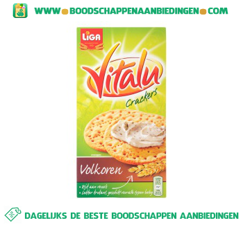 Vitalu crackers volkoren aanbieding