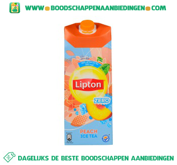 Lipton Ice tea zero peach aanbieding