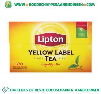 Lipton Thee yellow label aanbieding