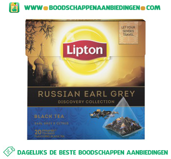 Zwarte thee Russian earl grey aanbieding