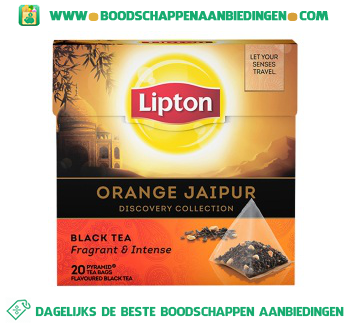 Lipton Zwarte thee orange jaipur aanbieding