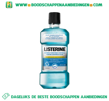 Listerine Mondwater actieve tandsteen controle aanbieding