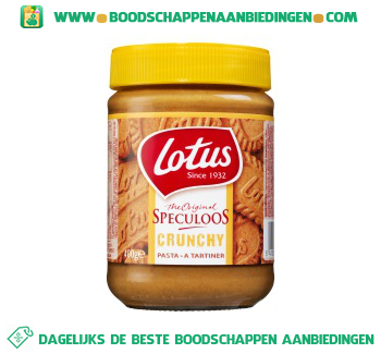 Lotus Speculoospasta chrunchy aanbieding