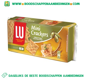 Lu Mini crackers olijf & oregano aanbieding