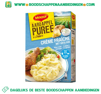 Aardappelpuree crème fraïche aanbieding