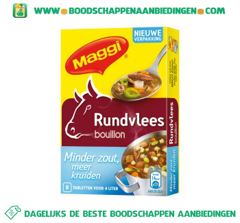 Maggi Rundvlees bouillon minder zout aanbieding