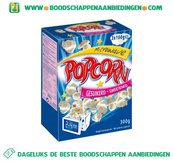 Magnetronpopcorn zoet aanbieding