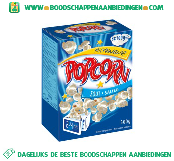 Magnetronpopcorn zout aanbieding