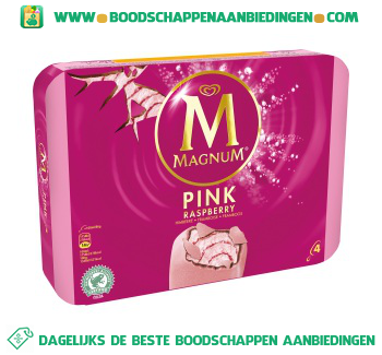 Magnum IJs pink framboos aanbieding